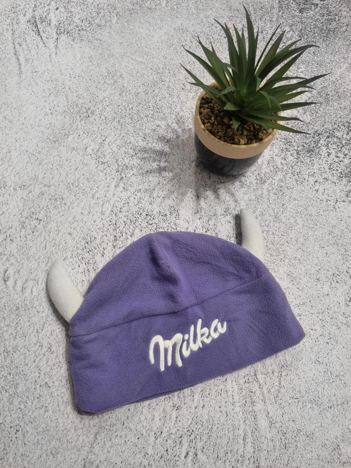Crazy Y2K Milka Chocolate Fleece Beanie
