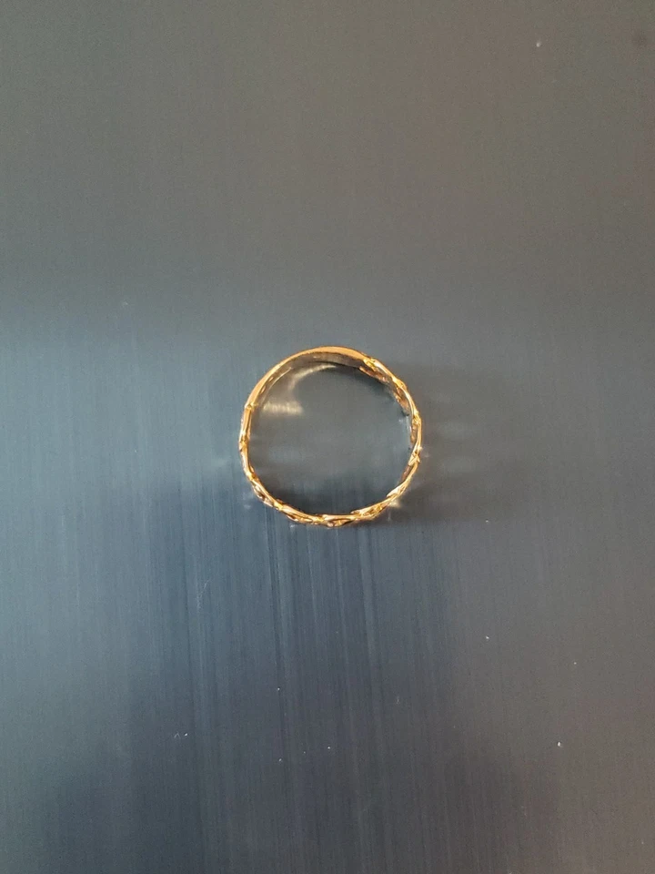 Vintage 14k Yellow Gold Weave Shape Ring - Size 6.5 - Image 4 of 4