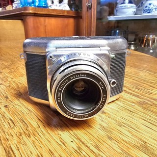 Seltene Metz Mecaflex Spiegelreflexkamera mit Kilfitt Kilar 40mm f/3.5 Objektiv