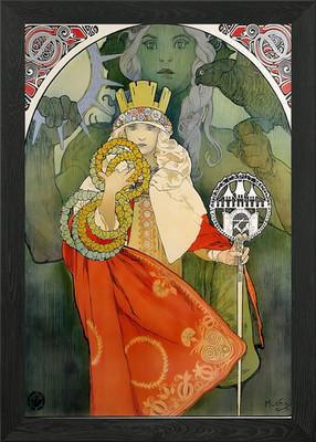 Sokol Festival Art Nouveau Framed Wall Art Poster Canvas Print Picture