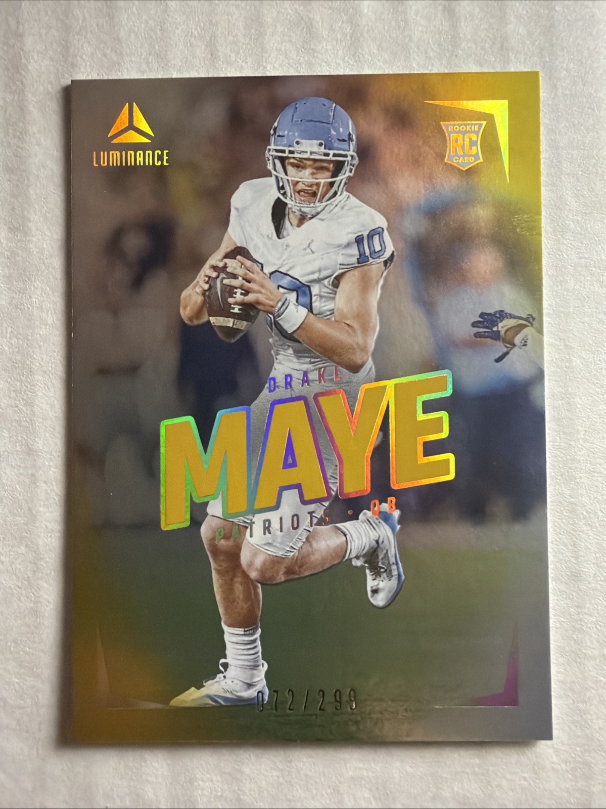 2024 Panini Luminance Rookies Gold /299 Drake Maye #103 Rookie RC