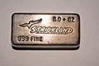Strickland 5oz .999 Silver Bar Rare