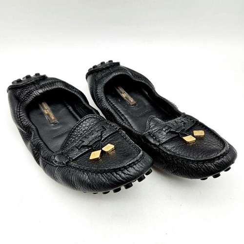 Zapatos planos Louis Vuitton negros con herrajes dorados talla 36 EE. UU. aproximadamente 5 para mujer - Imagen 11 de 24