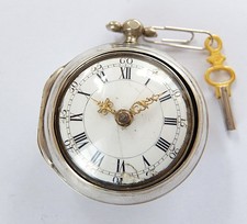 1766 SILVER PAIR CASED VERGE FUSEE POCKET WATCH THO BRADLEY LONDON WORKING