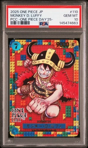 2025 ONE PIECE JAPANESE PREMIUM CARD #110 MONKEY D. LUFFY PSA 10