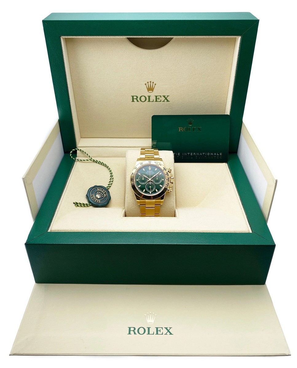 Rolex Daytona 116508 Green Dial Mens Watch Box Papers | eBay