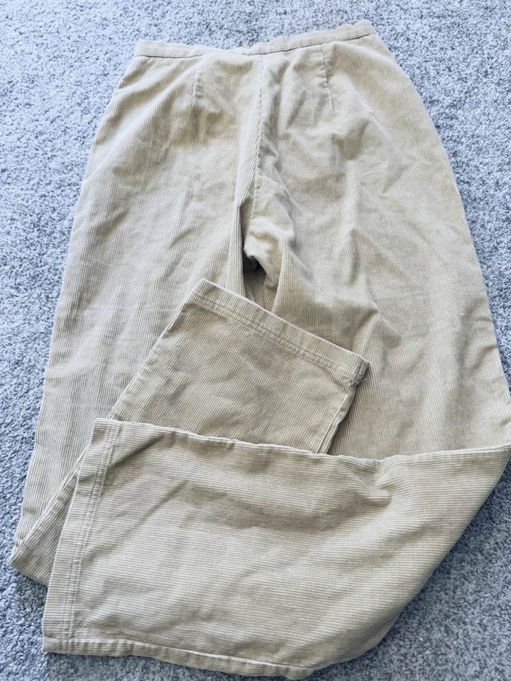 Pantalones de pana vintage Carolina Blues para mujer caqui desteñido marrón años 90 grunge talla 8 Foto 2 de 4