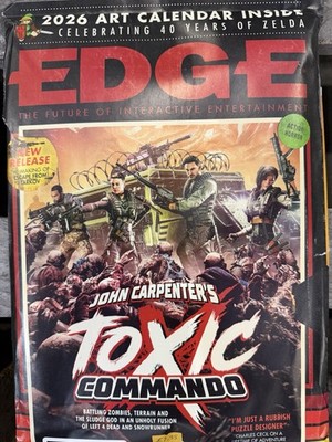 Edge magazine #418 Jan 2026 Toxic Commando + Zelda 40 years celebration Calendar