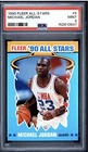 1990 Michael Jordan Fleer All-Stars #5 PSA 9 Mint Beautiful Card