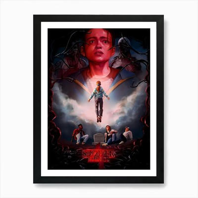 Stranger Things 2 1 Kunstdruck Rahmen gerahmt Wandbild Poster Leinwanddruck Bild