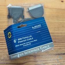 Belkin Pro IEEE-1284 6ft Parallel Printer DB25 Male Centronics Male F2A036-06