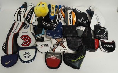 Huge Lot of 25 Golf Club Headcovers Spider Ping Taylormade Cobra King Mavrik