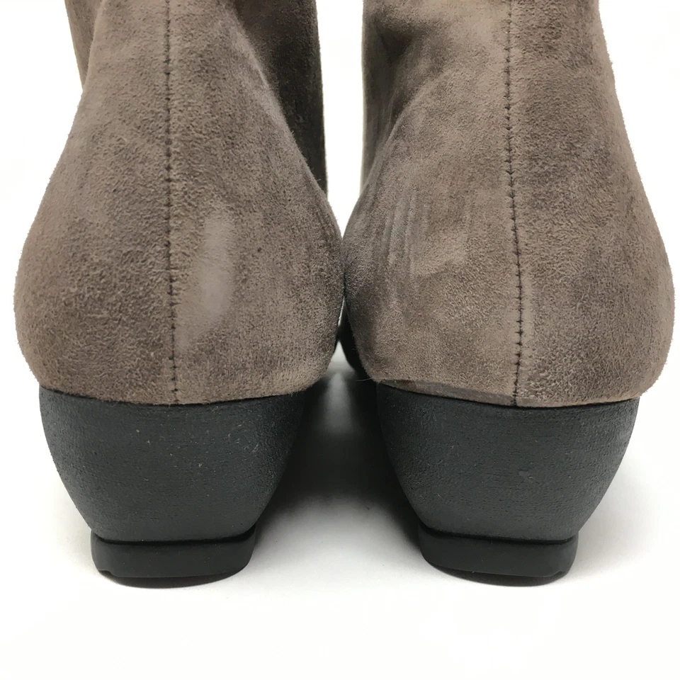 Munro American Kara Botines Botines Zapatos Mujer Talla 10.5 2E Gamuza Taupe Foto 3 de 4