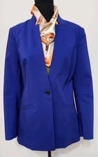 Chaus New York Womens Size 12 Blue Button Fro...