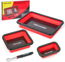3Pcs Collapsible Magnetic Parts Tray Set with...