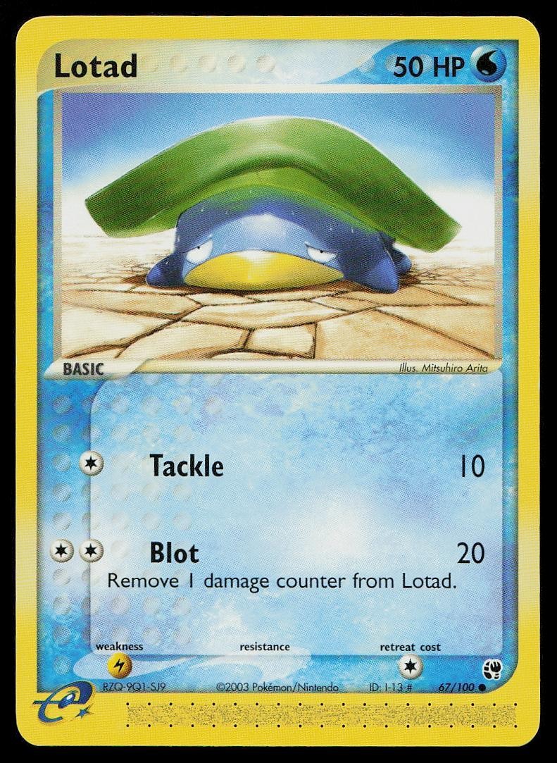 Lotad 67/100 Common Sandstorm Pokemon Near Mint