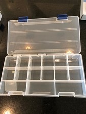 2 Pack 3500 Fishing Tackle Box Organizer Clear Plastic Storage Tray Dividers New