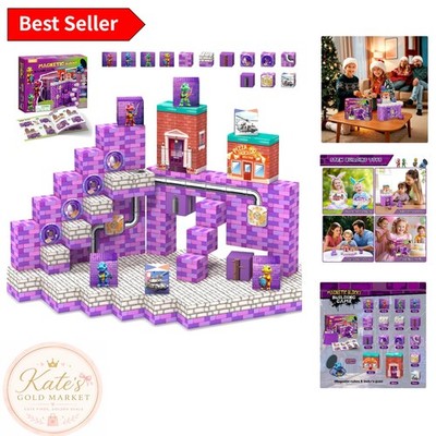 Colorful 48 Pcs Magnetic Blocks Set - Creative STEM Building Toys for Ages 3+