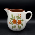 Stangl Pottery Bittersweet Large Pitcher 2 qt 6.5" Orange Flowers Trenton NJ USA