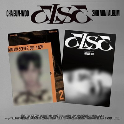 CHA EUN-WOO ELSE 2nd Mini Album 2SET CD+Photobook+Photocard+Etc+Tracking Number