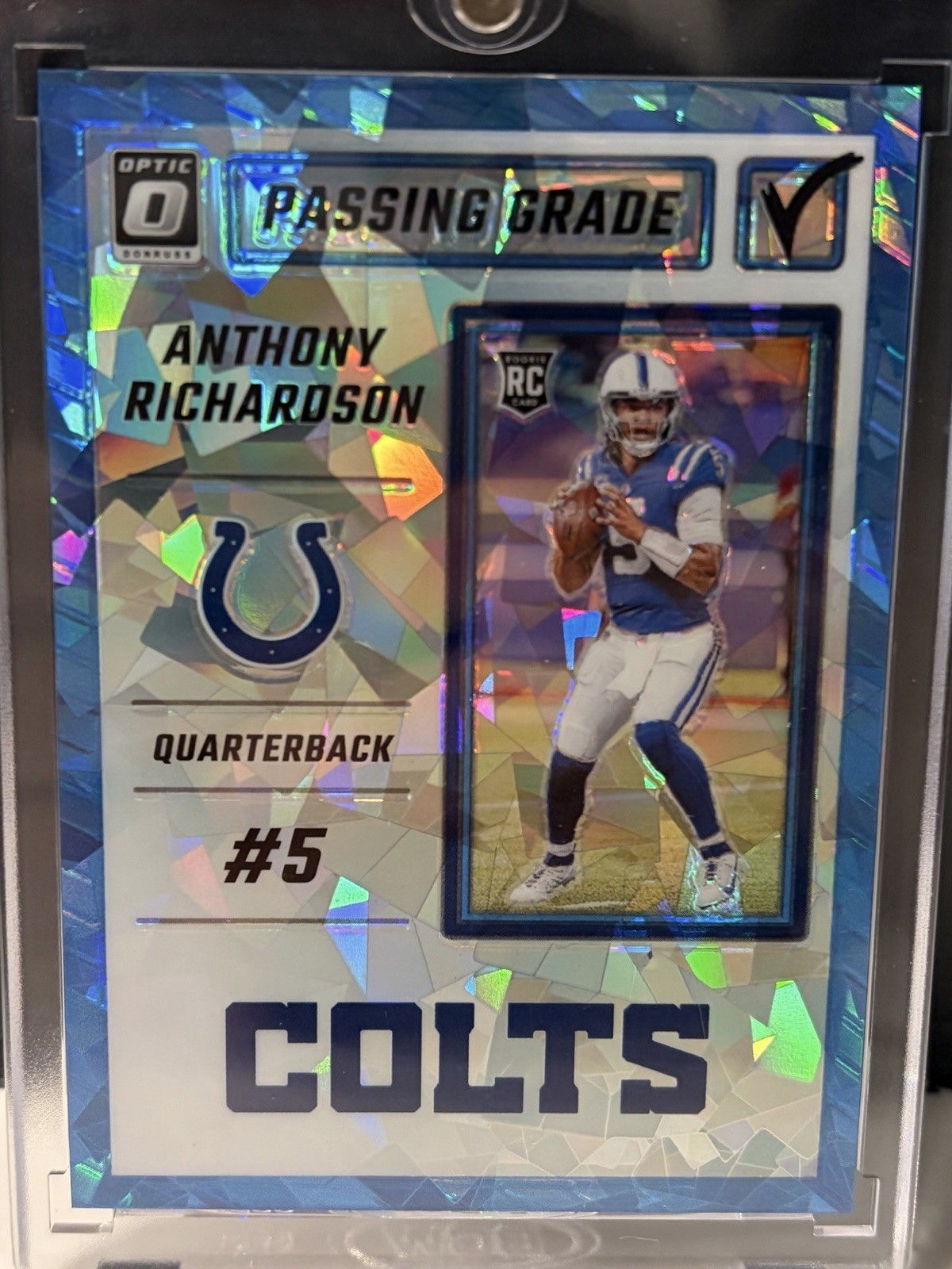 2023 Donruss Optic Anthony Richardson Passing Grade RC Cracked Ice #/15 Colts