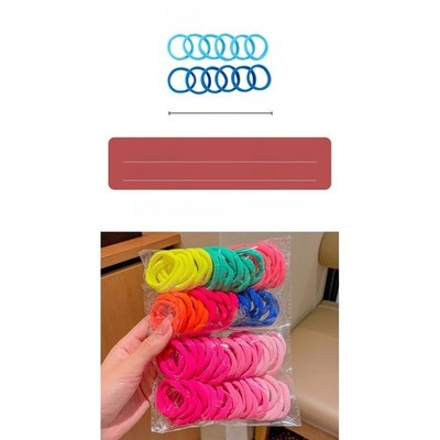 50 Pack Seamless Hair Ties for Women Candy Color Hair Bands Ponytail Holder No