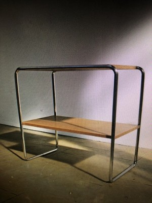 Vintage Marcel Breuer Thonet B12 Bauhaus Console Side End Table Wooden Tubular 