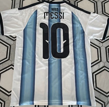  Argentina Messi #10 Men's Soccer Jersey FIFA 2022 White Blue Size M 1:1 Rep