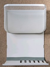 IKEA DRÖNJÖNS Wall Storage Basket & Shelf White Metal Mesh Organizer 505.156.38