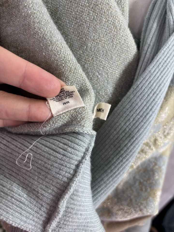 Cárdigan Anthropologie Polilla Invierno Solsticio Envoltura M Suéter Caprichoso Lana de Hadas Foto 4 de 4