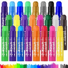 Tempera Paint Sticks in 24 Assorted Colors, 1 Count (Pack of 24), Multicolor