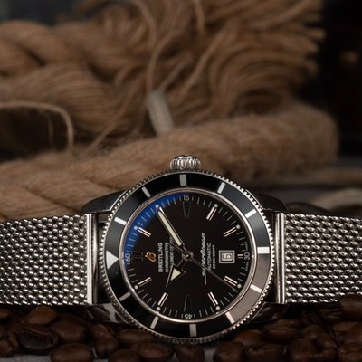 Breitling Superocean Heritage 46mm Black Full Set + Extra Breitling Strap A17320