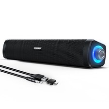 USB Computer Speakers,Computer Speakers with 3.5 mm aux,Wired USB Powered  C...