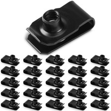 25 Pcs Extruded U Type Nuts Bumper Fender U Style Clip on Nut Extruded U Styl...