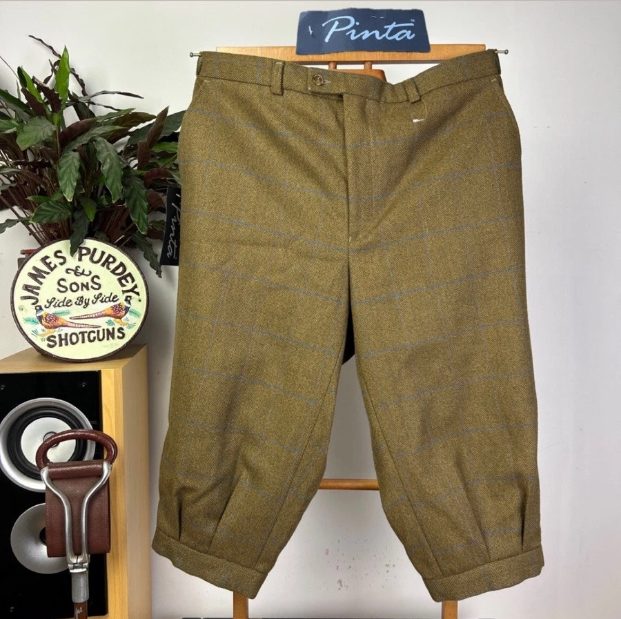 Pinta BNWT TWEED Breeks (40R) Shooting Windowpane Wool RRP £155.00 Bisley Plus 2