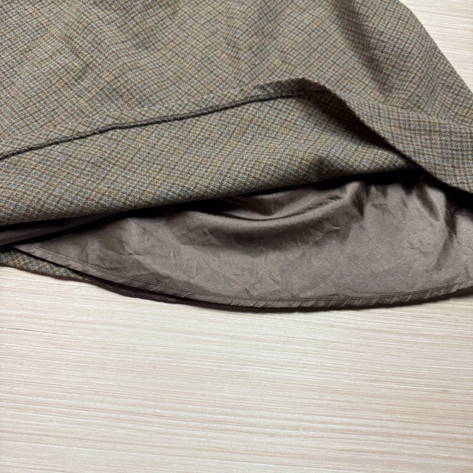 Vintage Pendleton Size 12 Plaid Tweed Wool A-Line Midi Skirt Made in USA - Image 4 of 4