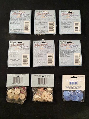 Vtg NOS Buttons Fashion Crafts Victorian Christmas Ribbons Dress It Up Plus More - Picture 2 of 11