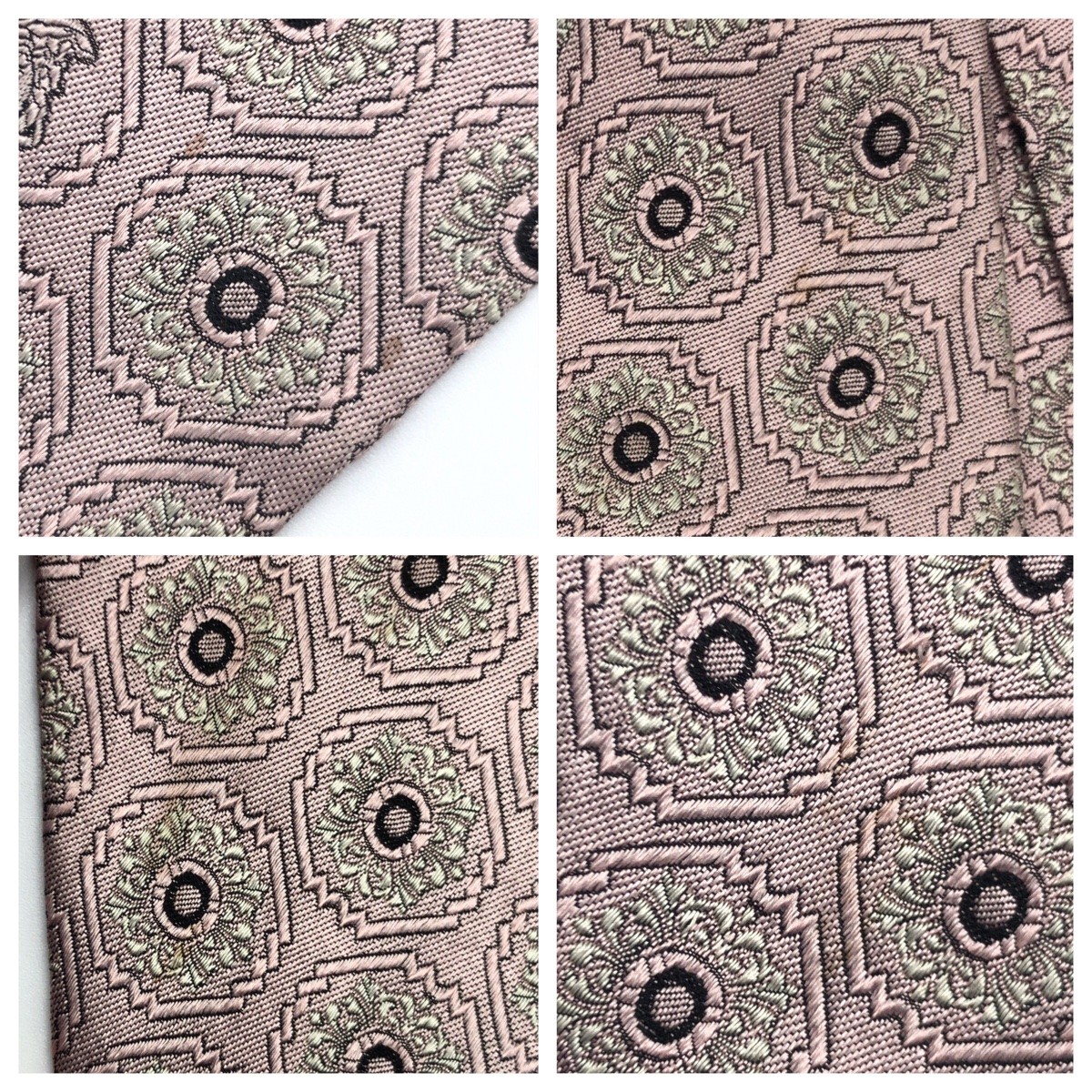 VERSACE Medusa pattern Tie Width 3.7 "" Pink Silv… - image 6