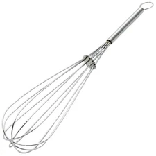 Chef Craft 12" Chrome Plated Balloon Whisk, Wire Whisk for Mixing Eggs, Blending