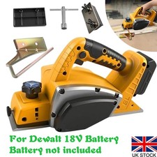15000RPM Cordless Electric 82mm Planer Handheld Wood Plane For Dewalt Battery UK