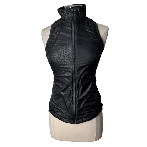 Lululemon Rebel Runner Vest Petal Camo Embossed Wee Stripe Heathered Black Sz 6