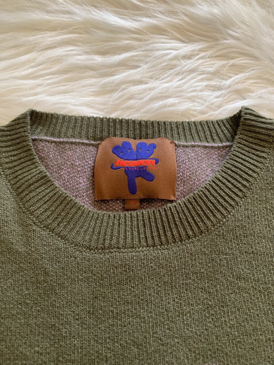 Heaven By Marc Jacobs Bunny Knit Crewneck Sweater Wool Green Heaven By Marc Jacobs Bunny Knit Crewneck Sweater Wool Green