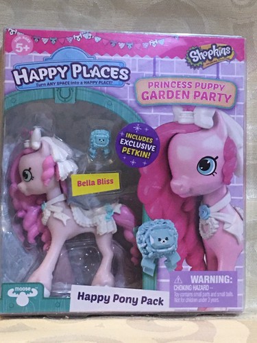 Pony Shopkins Happy Places Bella Bliss ~ Princesa Cachorros Jardín Fiesta NUEVO - Imagen 5 de 5
