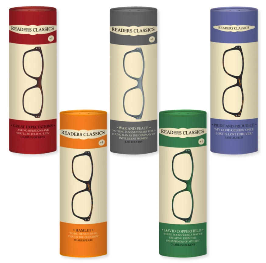 Reader's Classics Reading Glasses - New Tube Packaging