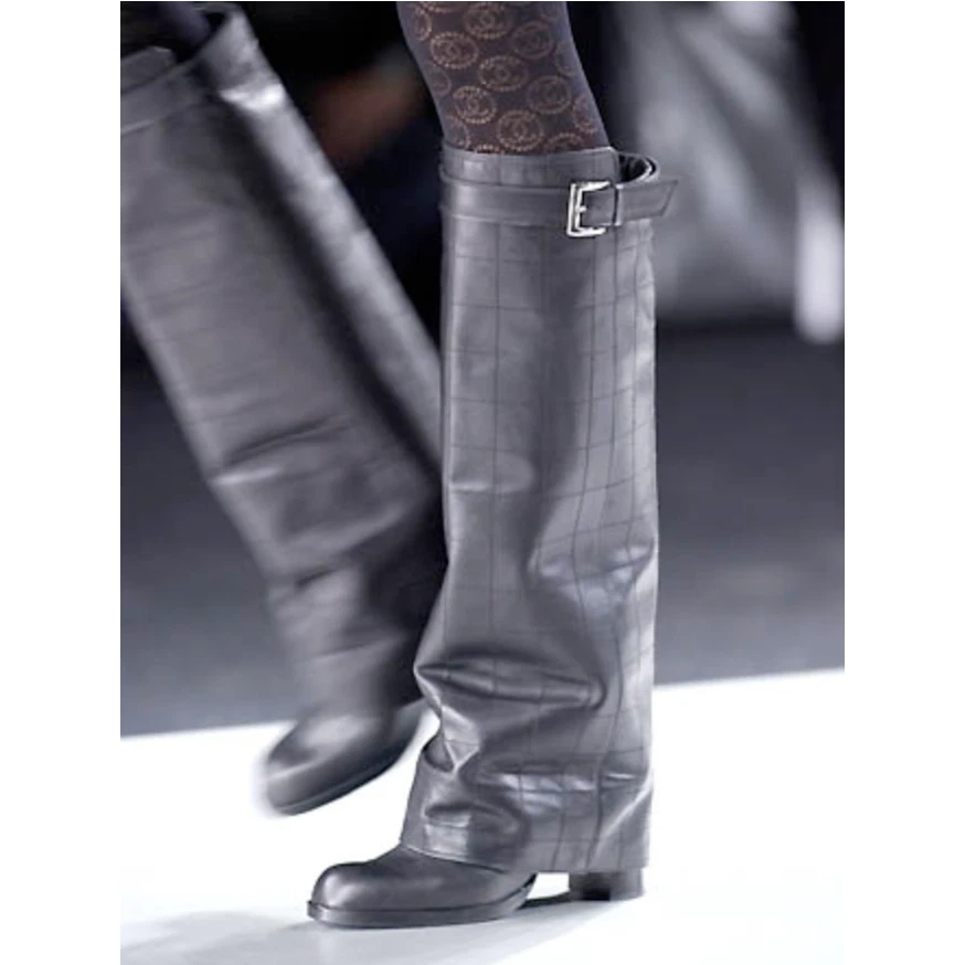 Chanel riding shop boots