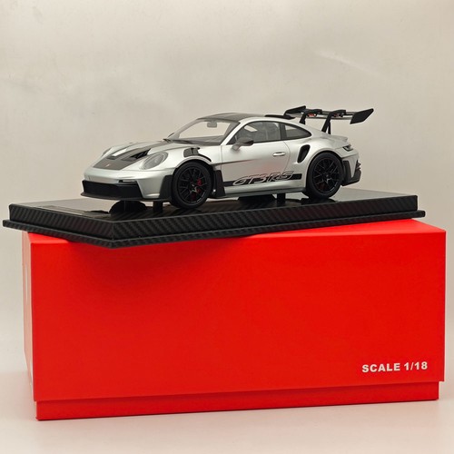 1/18 AI MODEL Porsche 992 GT3 RS PLATA Resina Alta Calidad Colección Coche Modelo - Imagen 3 de 11