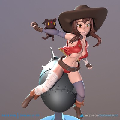 Megumin Explosion Nuke Rider/ Sexy / Pinup / Sammelstück / Dinamuuu3D/ FanArt