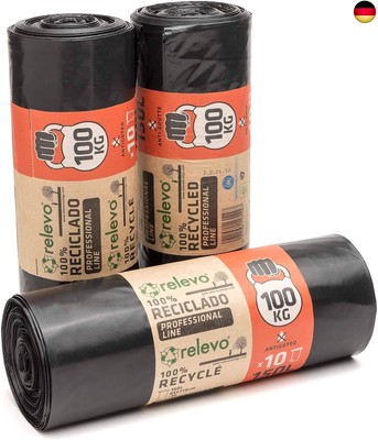 Relevo 30 Stück á 150 Liter Schwerlast-Müllsäcke LDPE 75 ?m Stärke - Bela