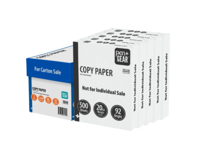 Pen + Gear Copy Paper, 8.5'' x 11'', 92 Bright, 20 lb., 5 Ream Case (2,500 Sheets)