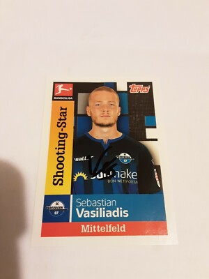 Topps Sticker signiert Sebastian Vasiliadis SC Paderborn   NEU